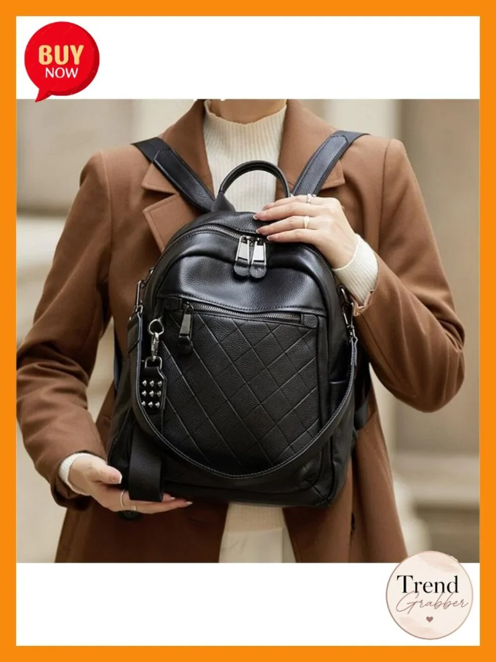 Genuine Leather Backpack Purse for Women Anti-Theft Travel College Bag